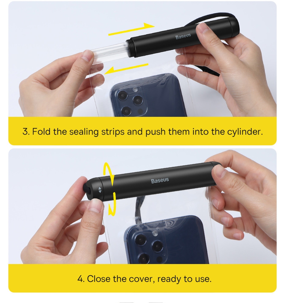 Túi Chống Nước Điện Thoại Baseus Cylinder Slide-cover Waterproof Bag Pro IPX8