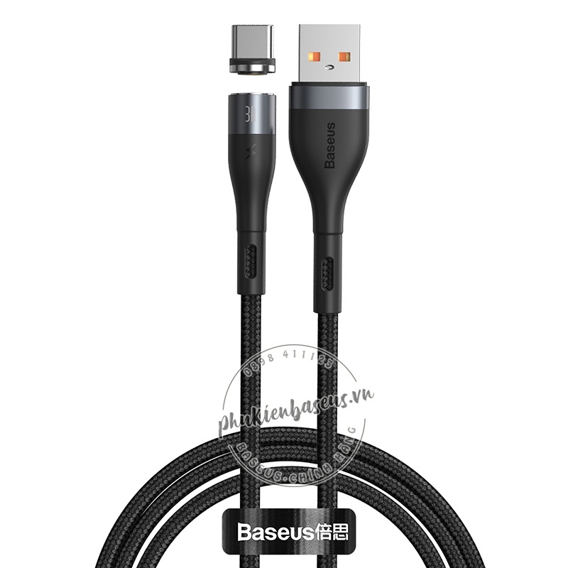 Cáp từ hỗ trợ sạc nhanh Baseus Zinc Magnetic Gen5 Safe Fast Charging Cable