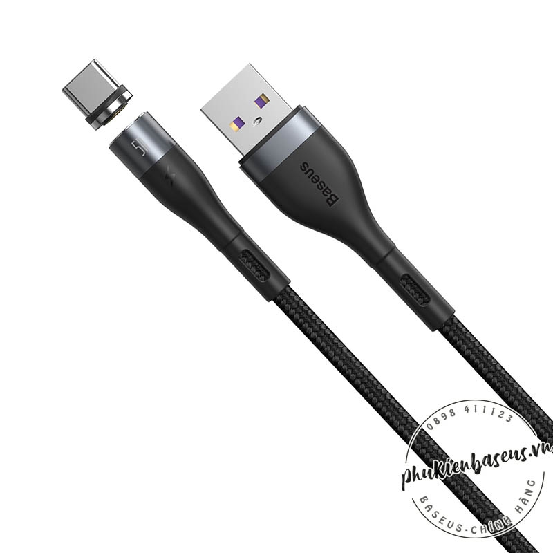 Cáp từ hỗ trợ sạc nhanh Baseus Zinc Magnetic Gen5 Safe Fast Charging Cable