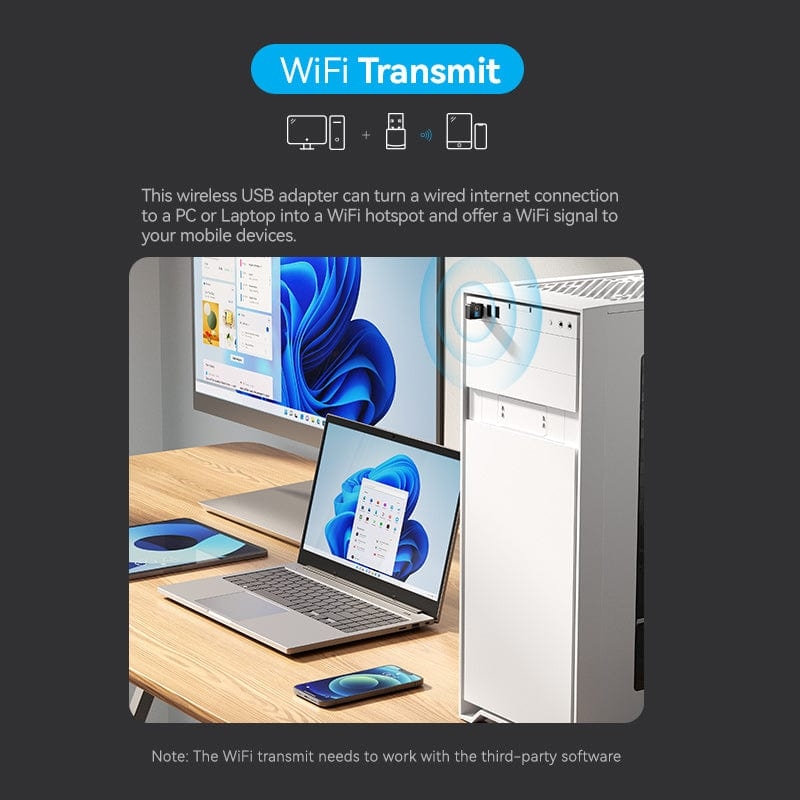 USB Wi-Fi Tốc Độ Cao VENTION KDS/KDR ( Wifi High Speed, Dual/Single Band)
