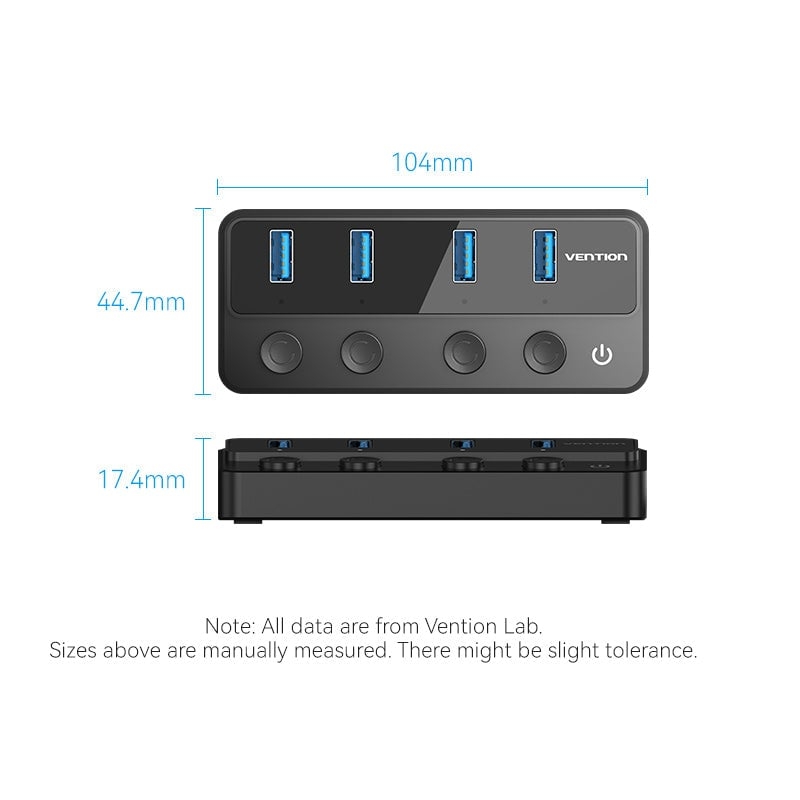HUB Mở Rộng Đa Năng USB3.0 to 4*USB3.0 + Type C Power Switches VENTION CHW (5Gbps)