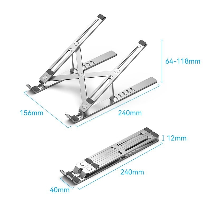 Giá Đỡ Tản Nhiệt Kim Loại Laptop VENTION KDM (Aluminum Alloy Type, 15kg, 6-Adjustable Viewing Angles)