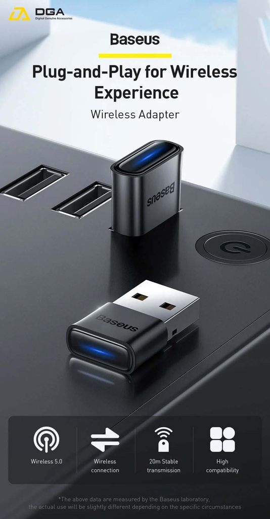 USB Bluetooth 5.0 tốc độ cao Baseus BA04 Bluetooth Receiver