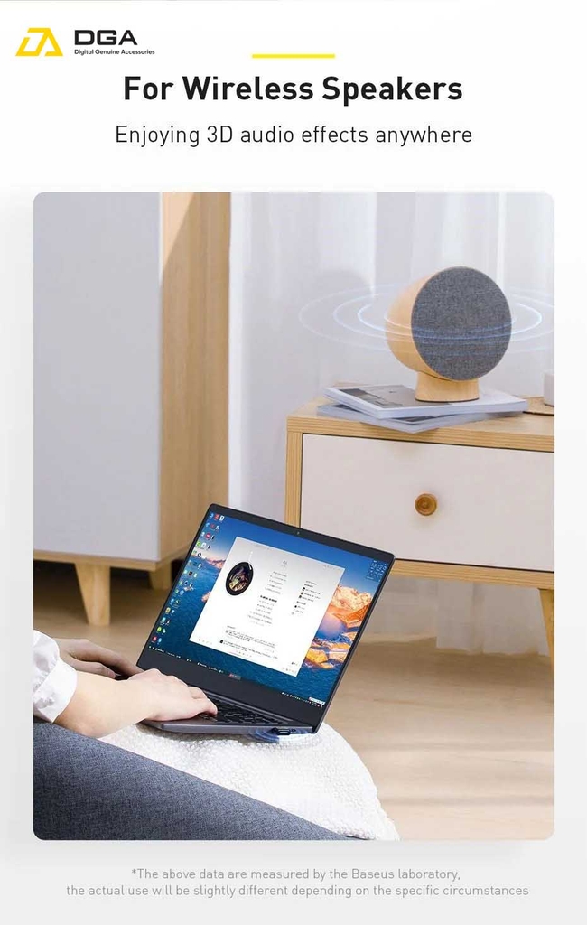 USB Bluetooth 5.0 tốc độ cao Baseus BA04 Bluetooth Receiver