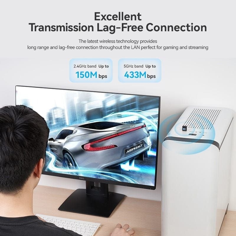 USB Wi-Fi Băng tần kép Vention KDSB0 (2.4Ghz/5GHz)