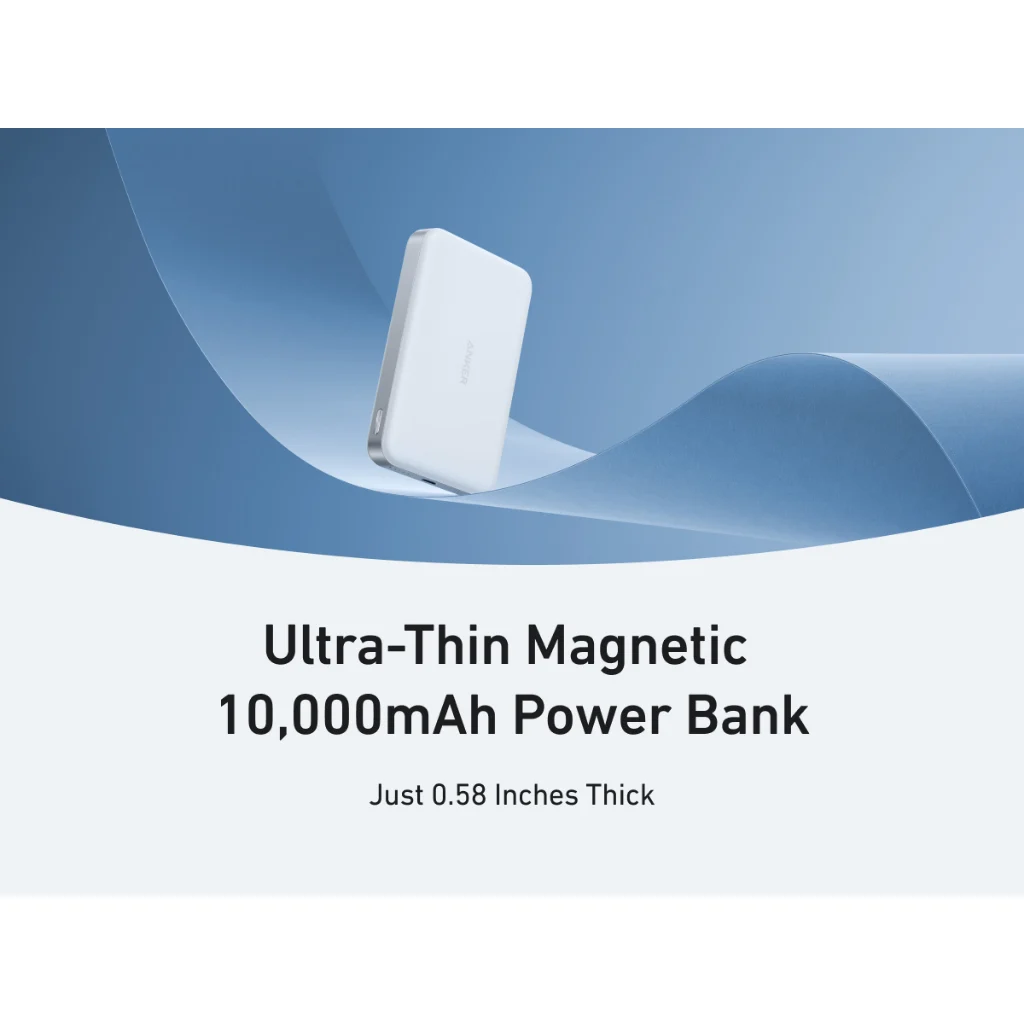 Pin Dự Phòng Từ Tính Kiêm Sạc Không Dây Qi2 1C ANKER Maggo A1664 10000mAh 30W (Sạc Không Dây Chuẩn Qi2 15W, ActiveShield™ 2.0, Wireless PowerIQ)