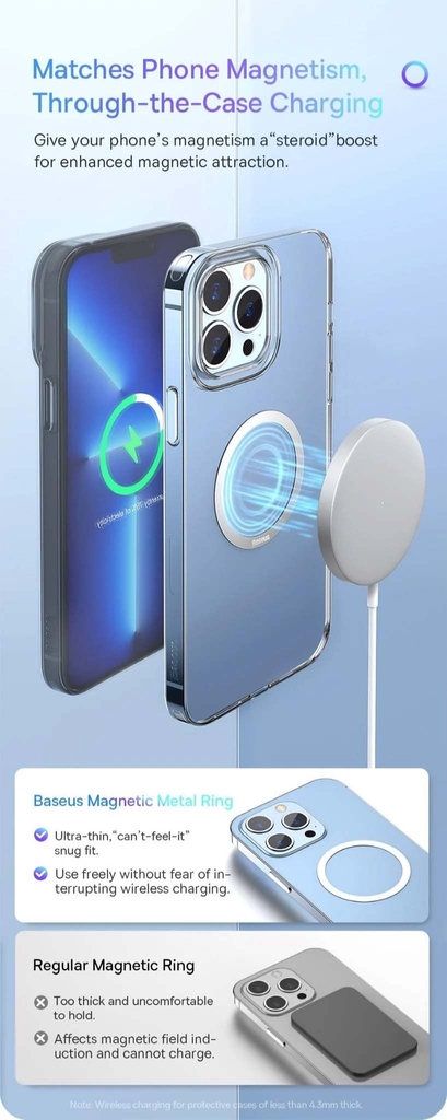Vòng Kim Loại MagSafe Baseus Halo Series Magnetic Metal Ring cho iPhone - Bộ 2 cái