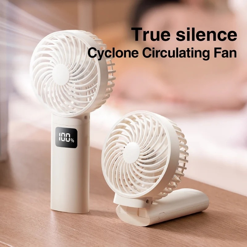 Quạt tích điện Mini cầm tay RTAKO Y20 Cyclone Circulating Fan (Foldable Version) 4800mAh (White)