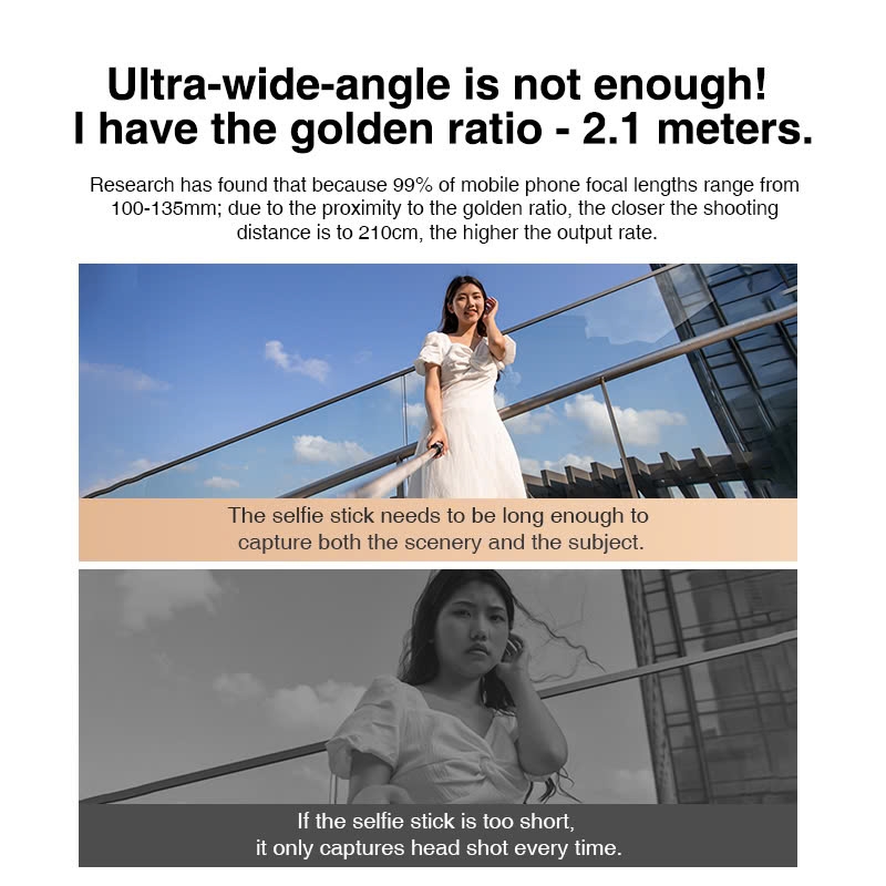 Tripod cho điện thoại RTAKO Q05/ZP220/ZP220-Pro Ultra-Wide Angle Selfie Stick (1.8m/2.1m, With Bluetooth Remote)