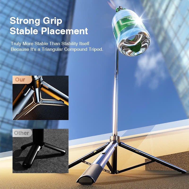 Tripod cho điện thoại RTAKO Q05/ZP220/ZP220-Pro Ultra-Wide Angle Selfie Stick (1.8m/2.1m, With Bluetooth Remote)