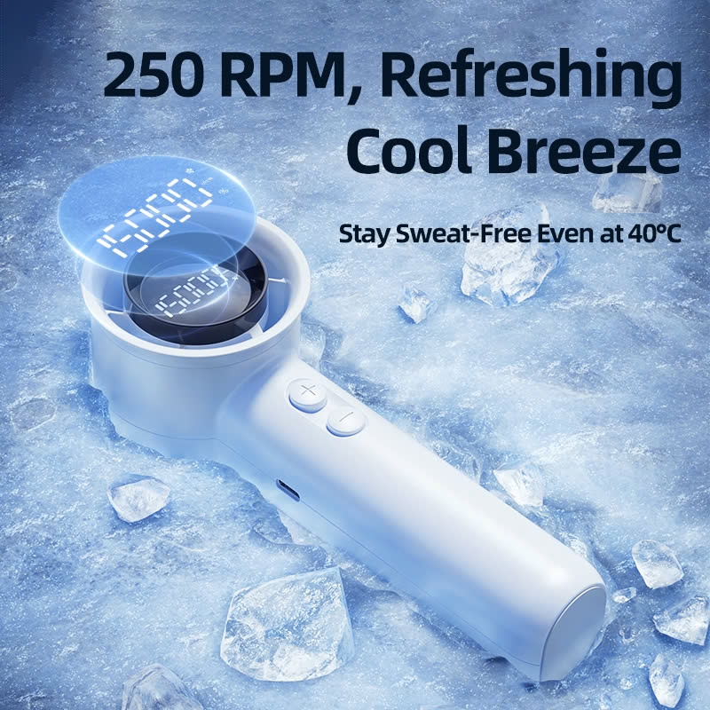 Quạt tích điện mini cầm tay RTAKO X5 High-Speed Cooling Fan (5000mAh, 15000RPM, sạc nhanh 20W, 3 Tốc Độ Quạt)