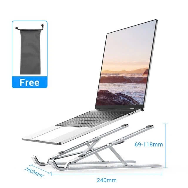 Giá Đỡ Laptop Nhôm Cao Cấp Vention Laptop Stand Silvery
