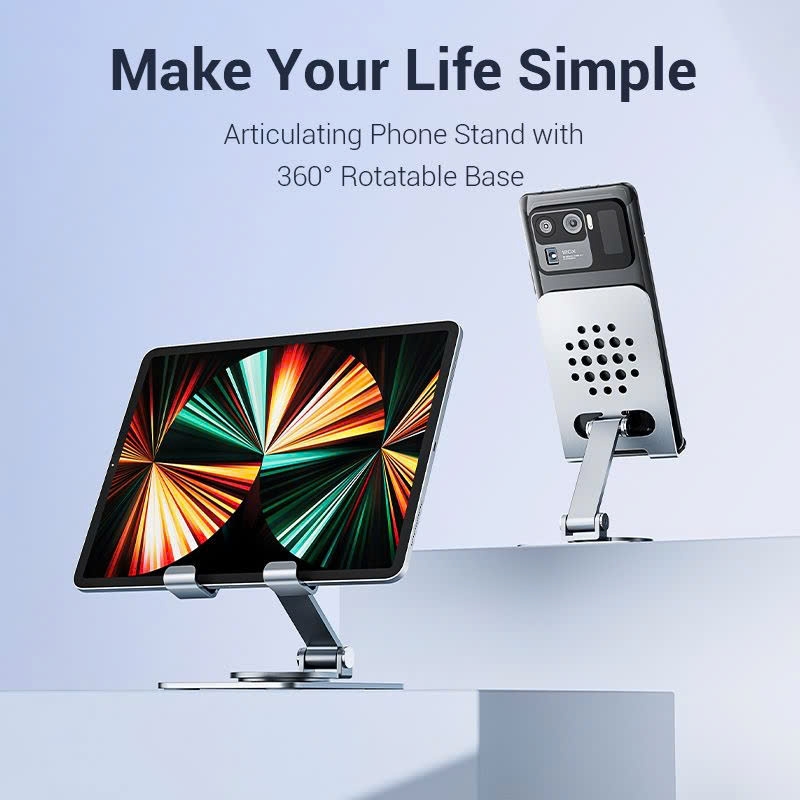 Đế giữ điện thoại, tablet máy tính bảng bằng kim loại xoay 360 độ Vention Aluminium Alloy