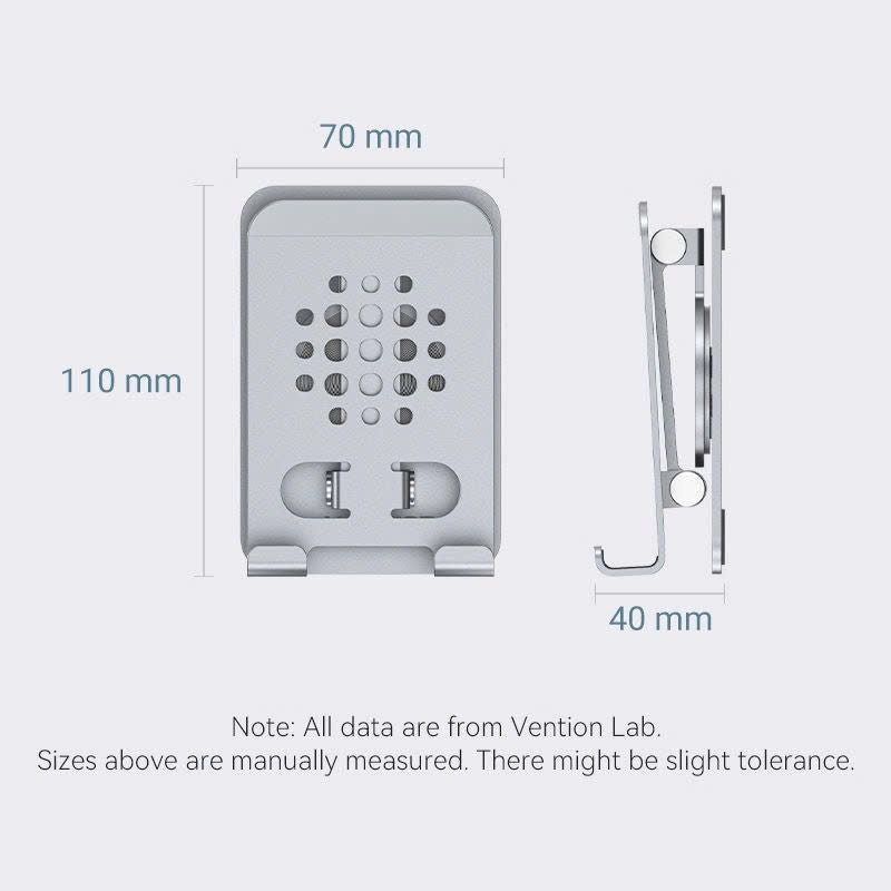 Đế giữ điện thoại, tablet máy tính bảng bằng kim loại xoay 360 độ Vention Aluminium Alloy