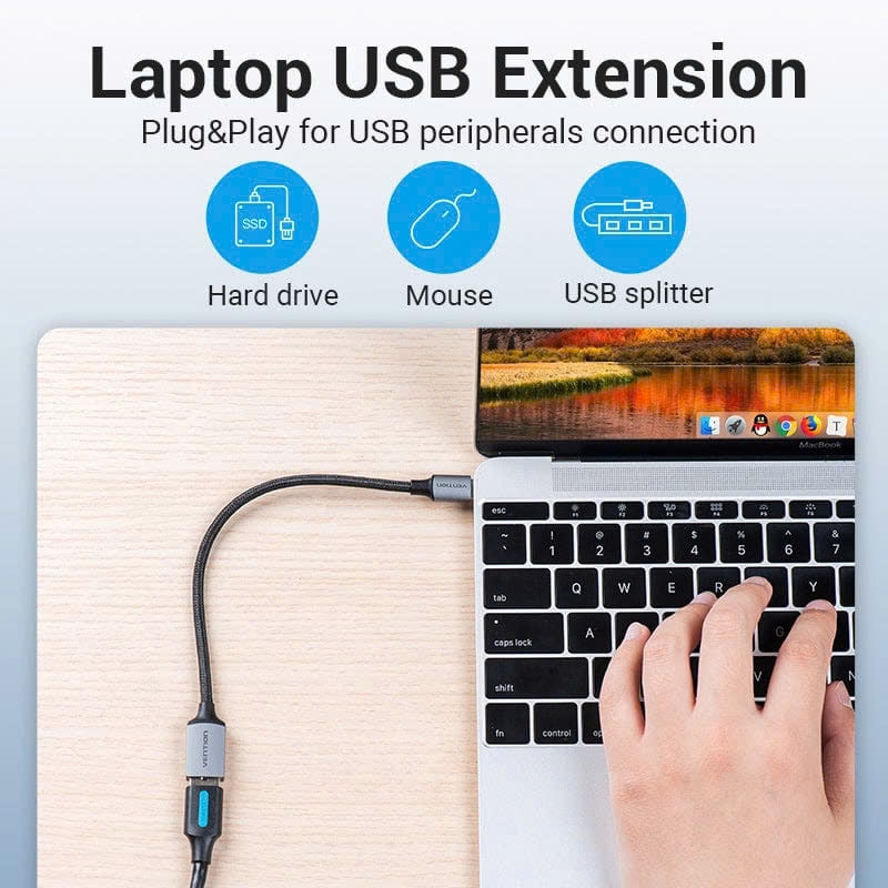 Đầu Chuyển OTG Type-C to USB 3.1 VENTION Chất Lượng Cao