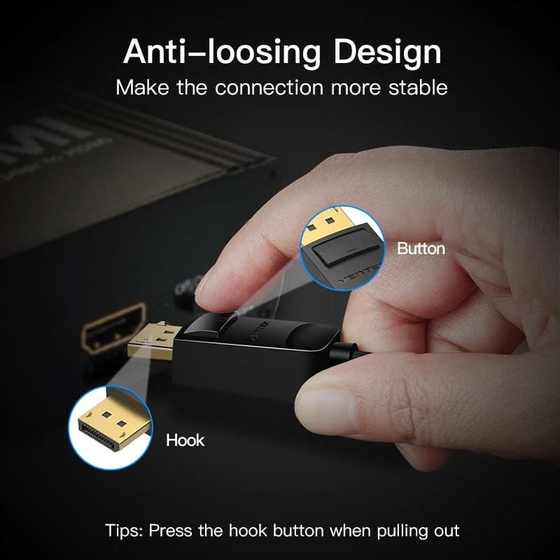 Đầu Chuyển Displayport to VGA 1080P VENTION HBF (1080p@60Hz)
