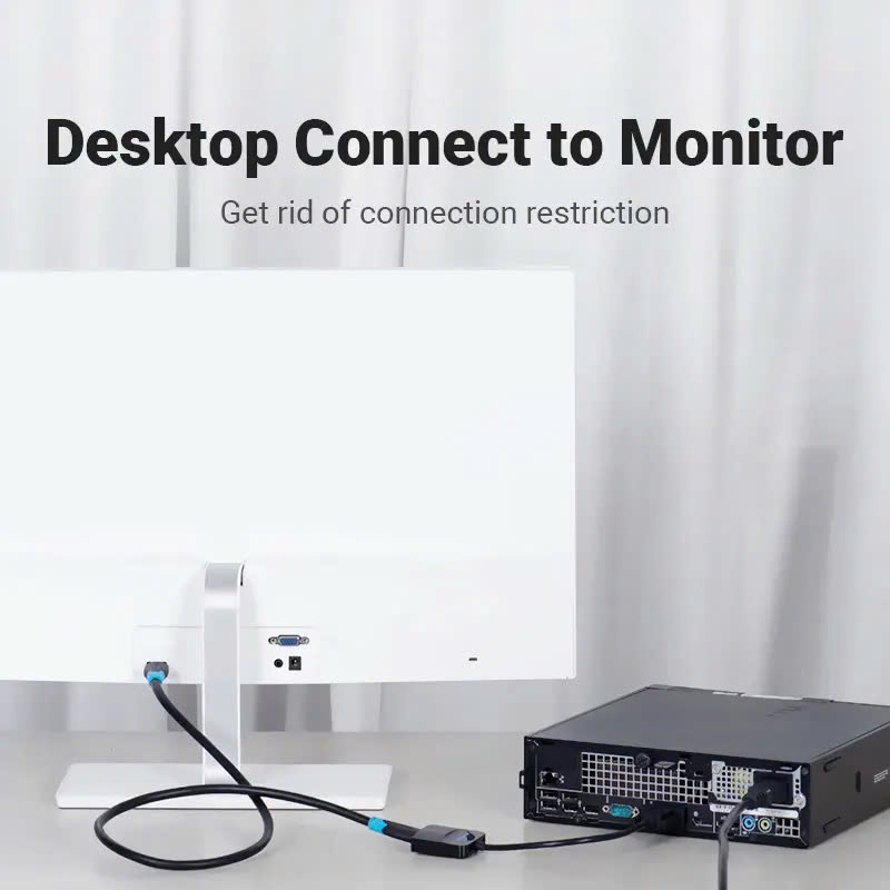 Đầu Chuyển VGA to HDMI 1080p Vention ACN (1080p@60Hz, with 3.5mm, Power Supply Port)