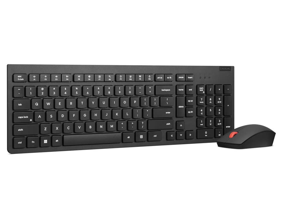 Bàn phím và chuột máy tính Lenovo Essential Wireless Combo Keyboard & Mouse Gen2 Black US_English 103P