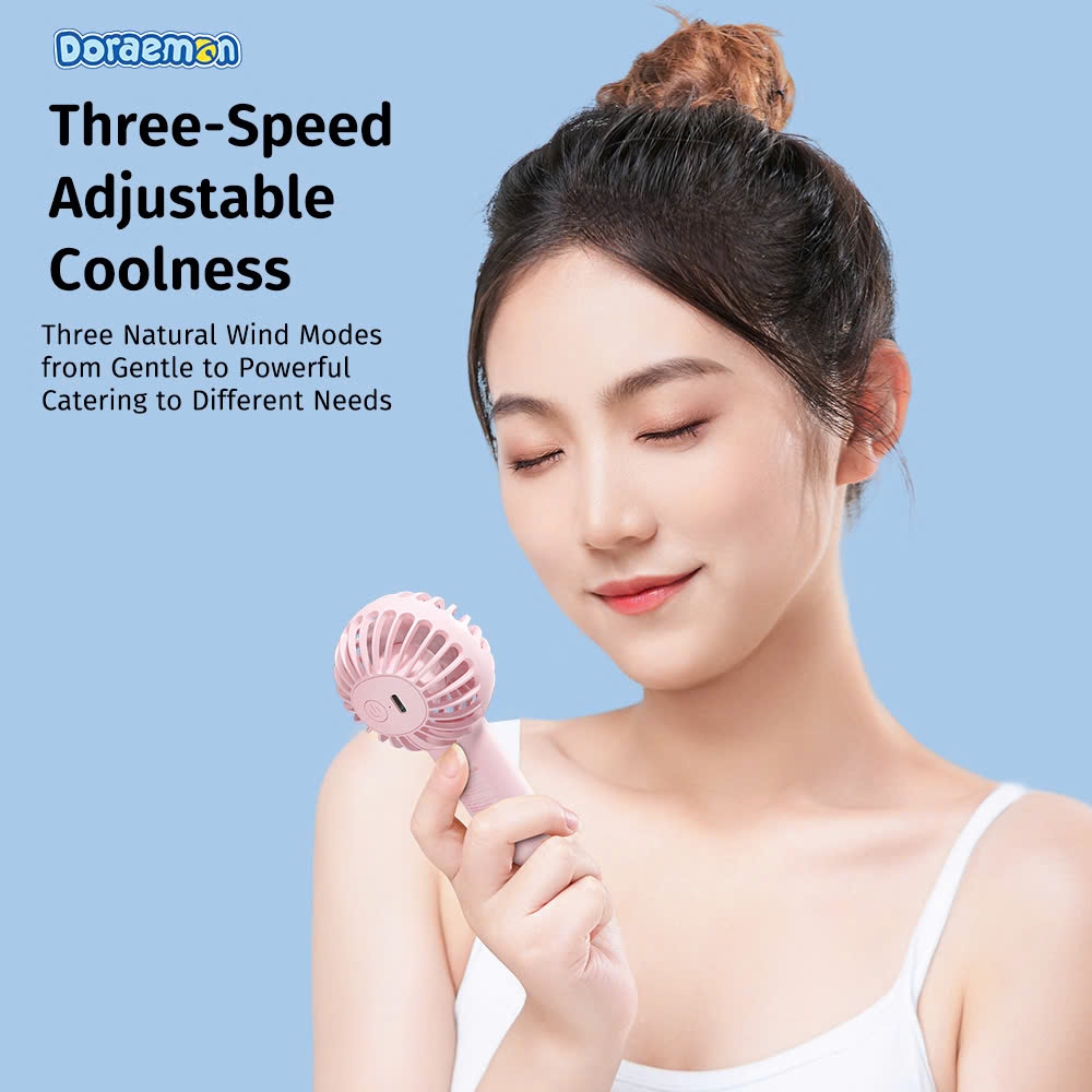 Quạt Cầm Tay Mini ROCK Doraemon Air Bubble Mini Handheld Fan