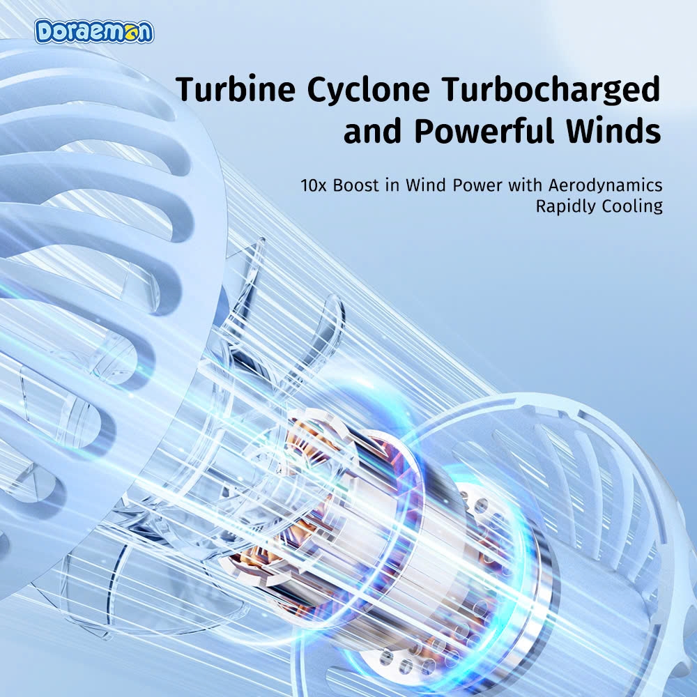Quạt Cầm Tay Mini ROCK Doraemon Air Bubble Mini Handheld Fan