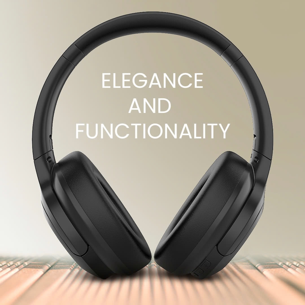 Tai nghe chụp tai không dây FutureTour Hybrid Active Noise Cancellation (ANC, Bluetooth 5.3, HD Stereo + Super Pass, HiFuture Tour Wireless Headphones) ( Black )