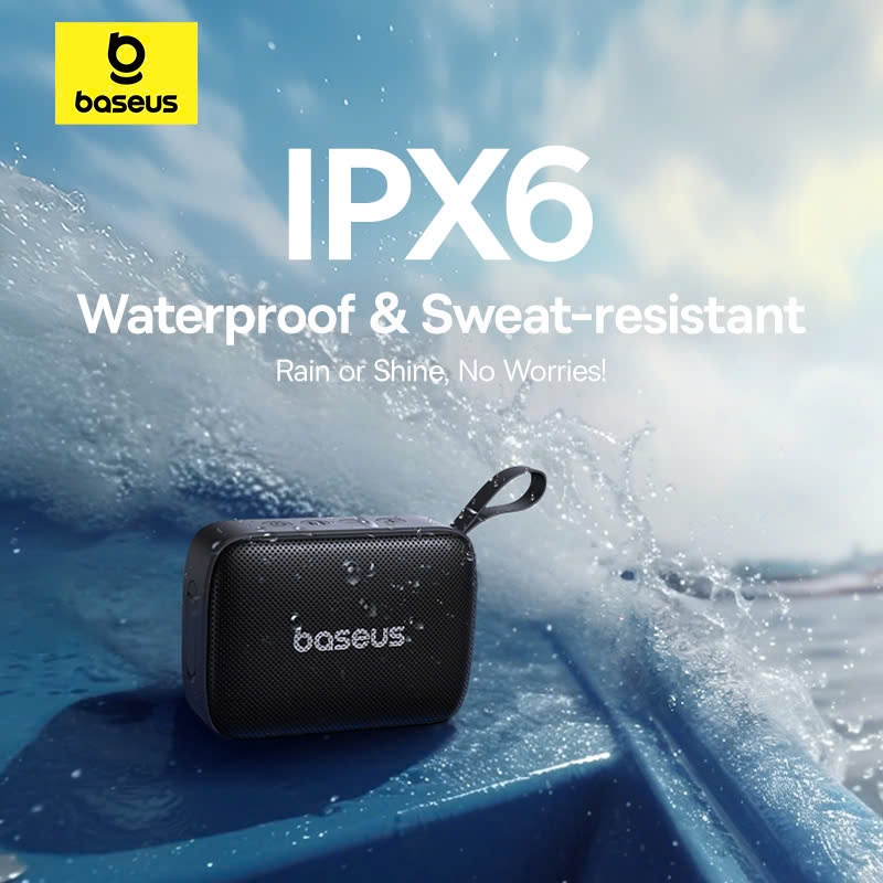 Loa Di Động Không Dây Baseus AeQur 30 Mini (5W, Bluetooth v5.3, 12Hrs, IPX6, Bass Enhancement)