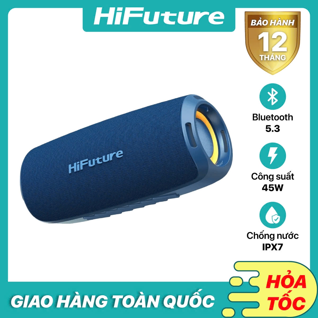  Loa Bluetooth Di Động HiFuture Gravity (45W, Nhỏ Gọn, Di Động, IPX7 Waterproof, Super Bass)