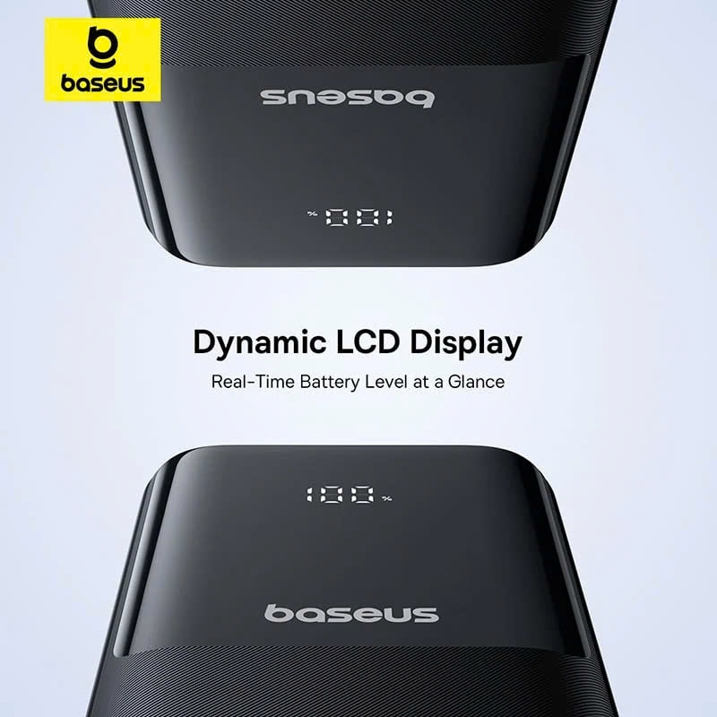 Pin Sạc Dự Phòng Baseus Lipow Dual-Cable 20000mAh 22.5W (Digital Display, With USB to C 3A 0.2m)