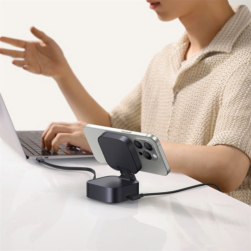 Đế Sạc Không Dây Baseus PicoGo Series 2-in-1 Qi2 15W & Sạc Có Dây 67W (C to C 100W Cable Included)