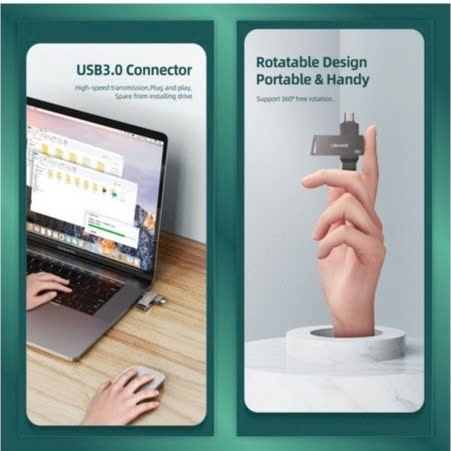 USB Lưu Trữ Di Động Tốc Độ Cao USB+TypeC USAMS ZB199 32GB (USB3.0 / 5Gbps)