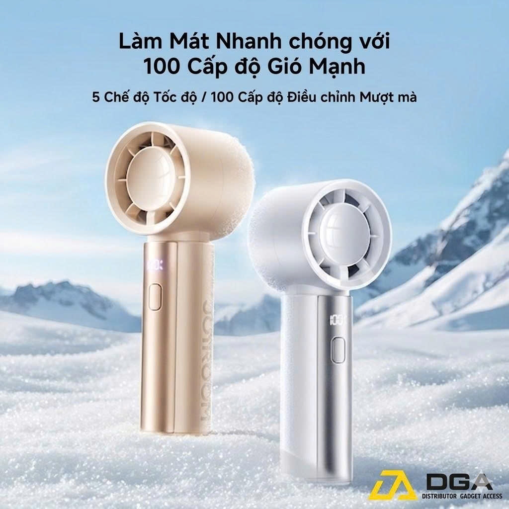 Quạt mini Cầm Tay Joyroom CY716 pin 4000mAh (13,500 RPM HyperDrive™, hơn 6 tiếng sử dụng)