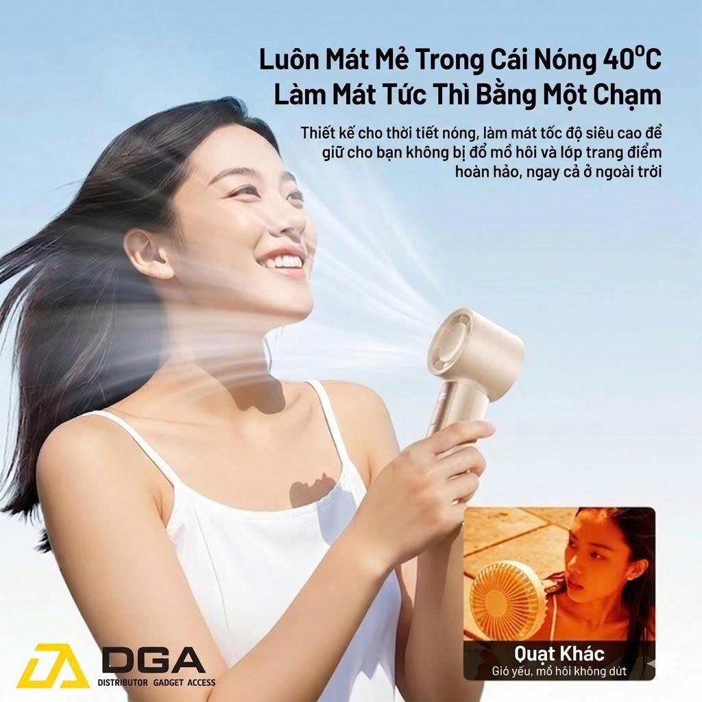 Quạt mini Cầm Tay Joyroom CY716 pin 4000mAh (13,500 RPM HyperDrive™, hơn 6 tiếng sử dụng)