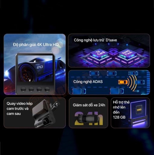 Camera hành trình DDPai Z50 - Độ phân giải 4K Ultra HD