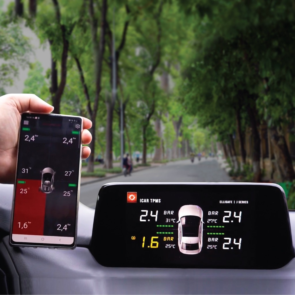 Cảm biến áp suất lốp hiển thị lên màn hình AVN theo xe Mazda 3 Series