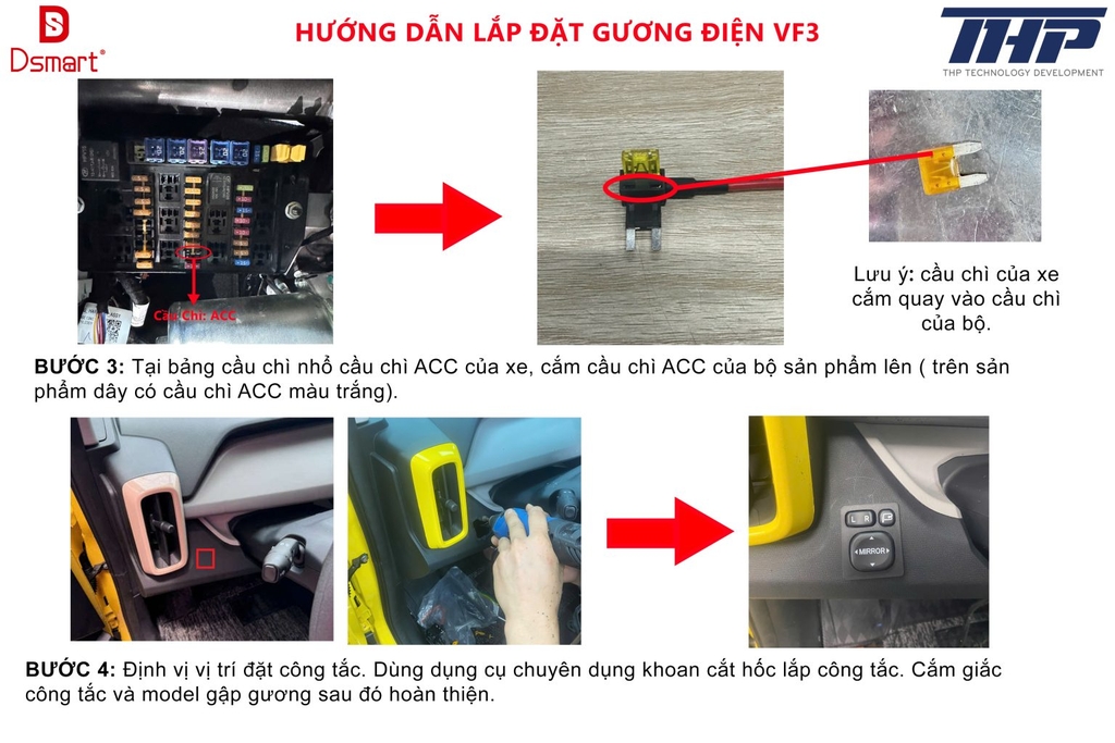 Gương Điện Vf3 Plus