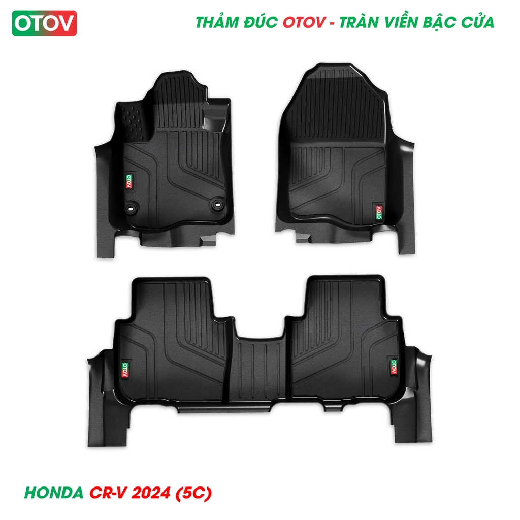 Thảm Đúc OTOV Tràn Viền Bậc Cửa Cho Xe Honda CRV 2024 Bản 5 Chỗ