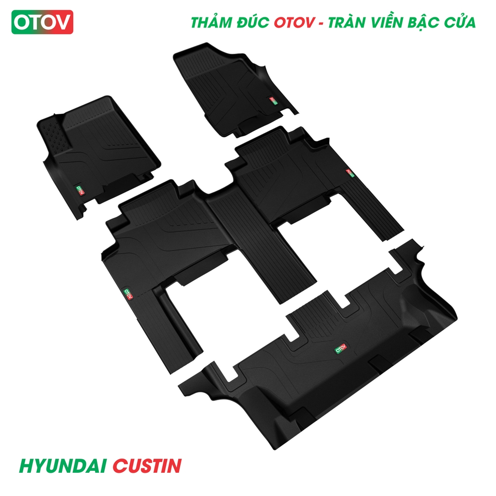 Thảm Đúc OTOV Tràn Viền Bậc Cửa Cho Xe Hyundai Custin 2023+