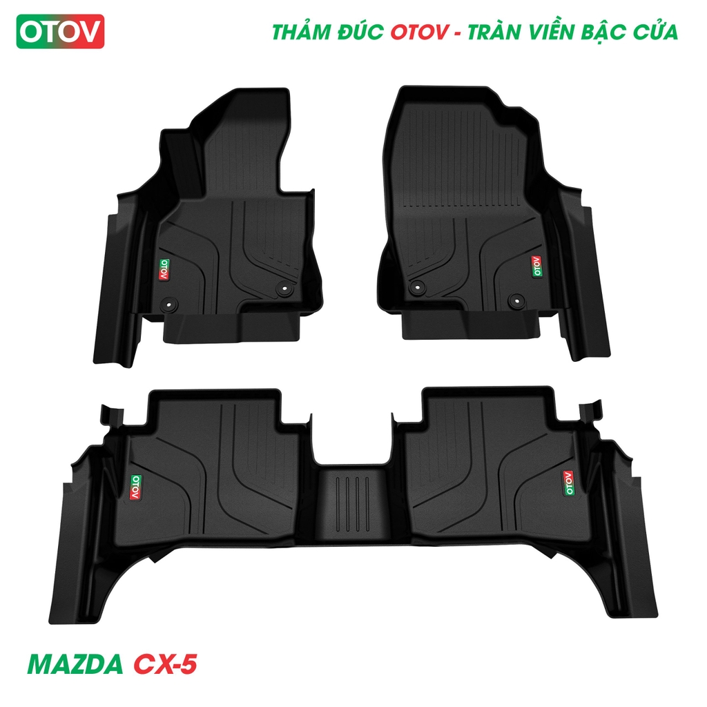 Thảm Đúc OTOV Tràn Viền Bậc Cửa Cho Xe Mazda CX5 2018+