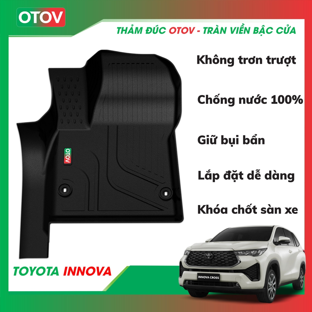 Thảm Đúc OTOV Tràn Viền Bậc Cửa Cho Xe Innova 2023+