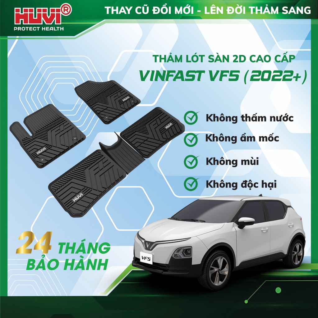 Thảm Lót Sàn Ô Tô Vinfast VF5 2D Nhựa TPE Cao Cấp