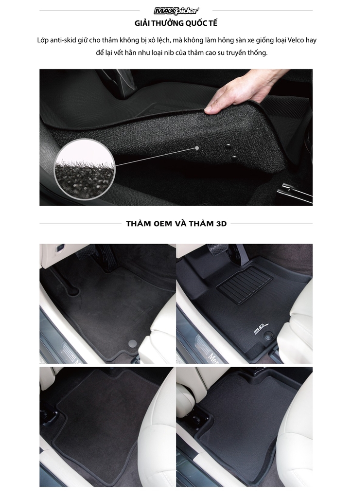 Thảm Lót Sàn MERCEDES GLC X253 (2016-2020+) chính hãng 3D MAXpider KAGU, Thiết kế thời trang, Chống nước bảo vệ xe