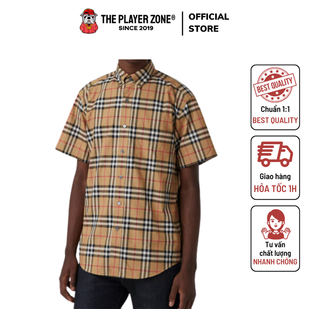 Áo Sơ Mi Burberry (Ko Check Code) Sọc To Checked Vintage Best Quality