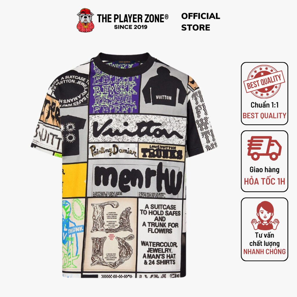 Áo thun LV Graphic Multicolor SS24 - Trắng