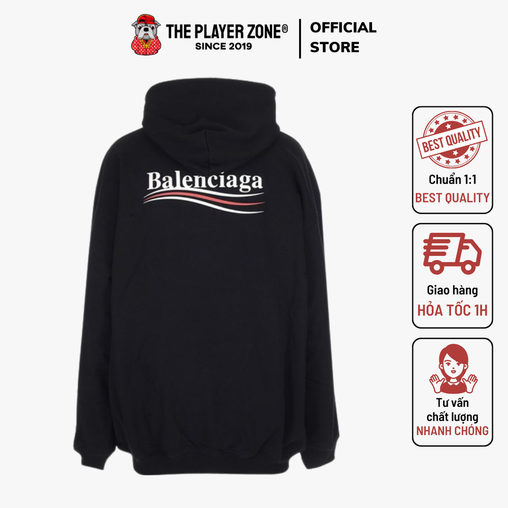 Balenciaga BB logo hoodie black  MODES