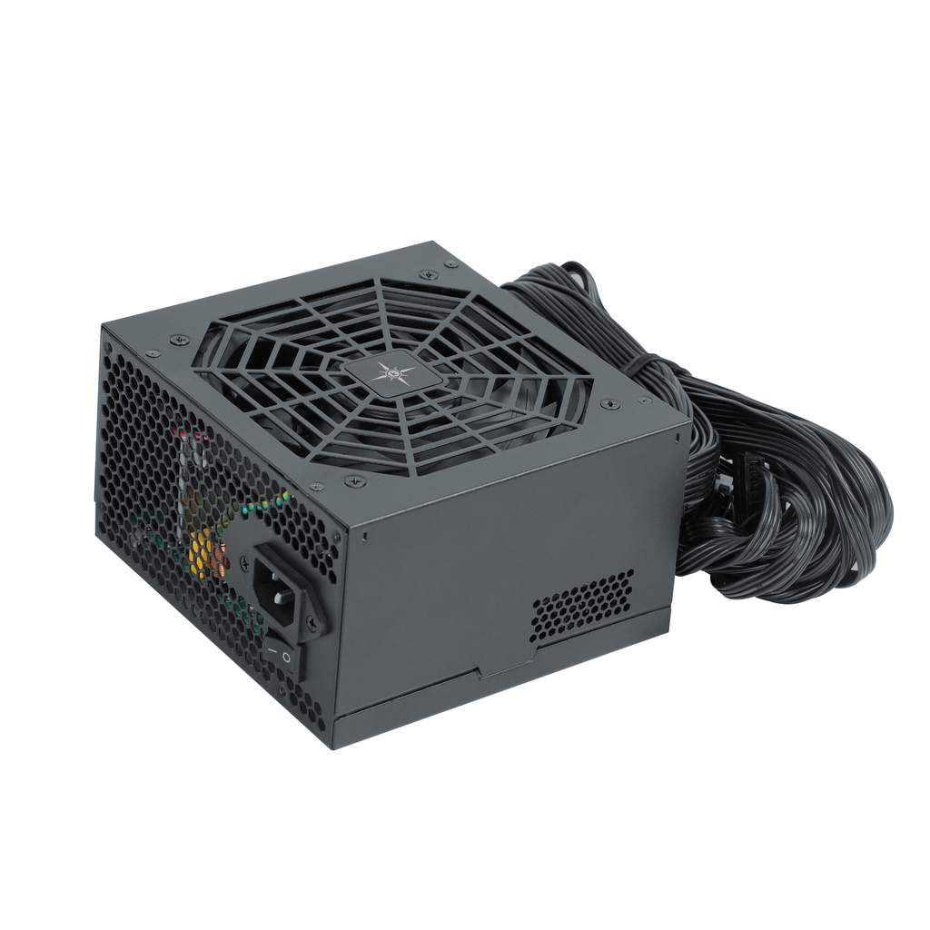 Nguồn máy tính KENOO ESPORT E650 - Màu Đen - Cáp dẹt