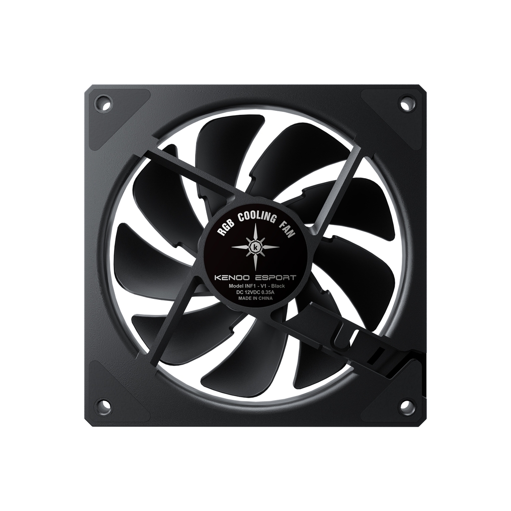 Quạt tản nhiệt KENOO ESPORT RGB INF1 - V1 (Fan12) - Màu Đen