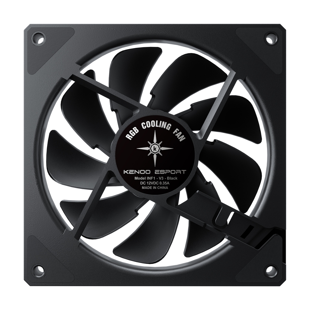 Quạt tản nhiệt KENOO ESPORT RGB INF1 - V3 (Fan12) - Màu Đen