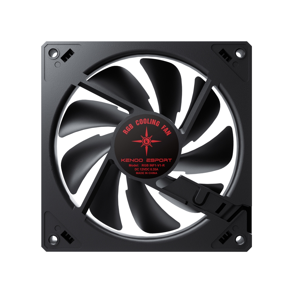 Quạt tản nhiệt KENOO ESPORT RGB INF1 - V1 - R (Gió Ngược) - Màu Đen