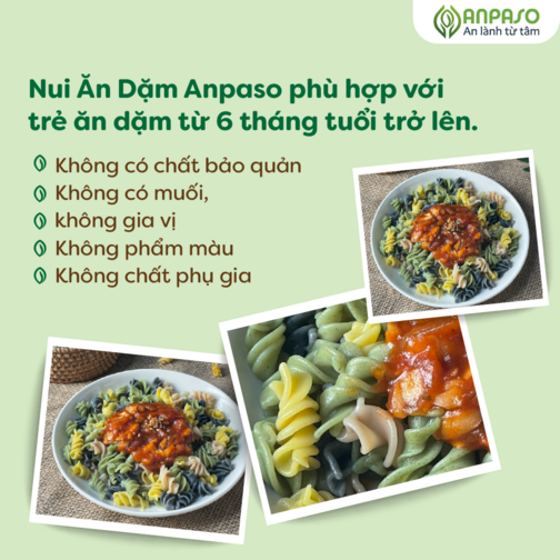 Nui ăn dặm Gạo thảo dược 150g