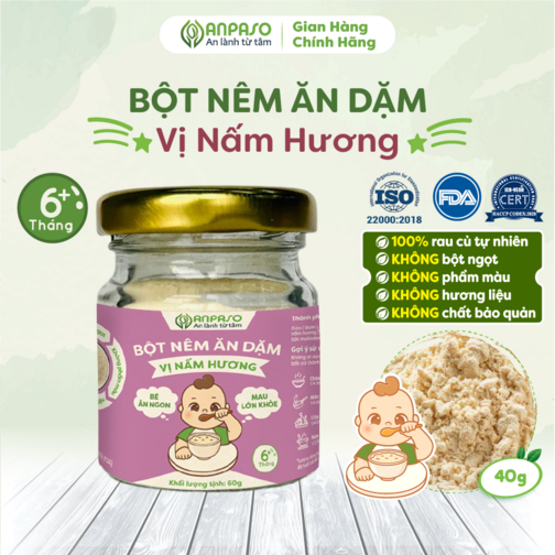 Set bột nêm ăn dặm Anpaso vị măng tây 180g   
